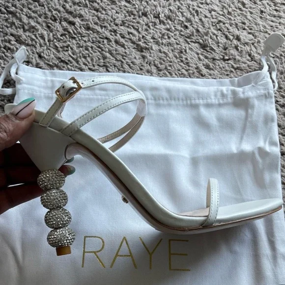 Raye white AX Embellished Heel 8.5 - Picture 5 of 8
